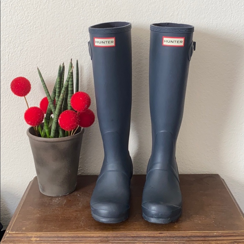 Navy Blue Original Tall Hunter Rainboot